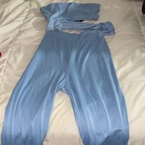 Fashion nova blue jumpsuit